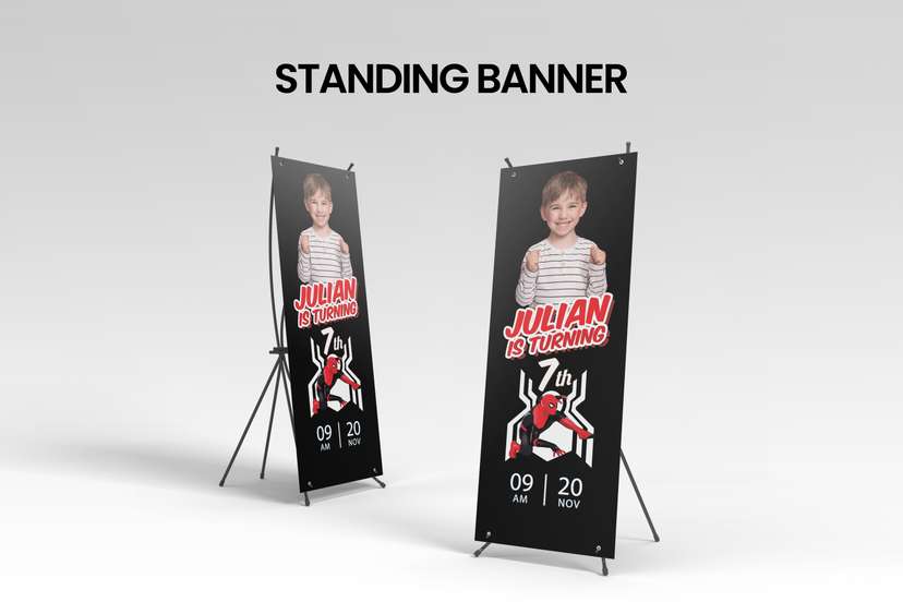 Standing Banner Ulang Tahun Spiderman - Image 2