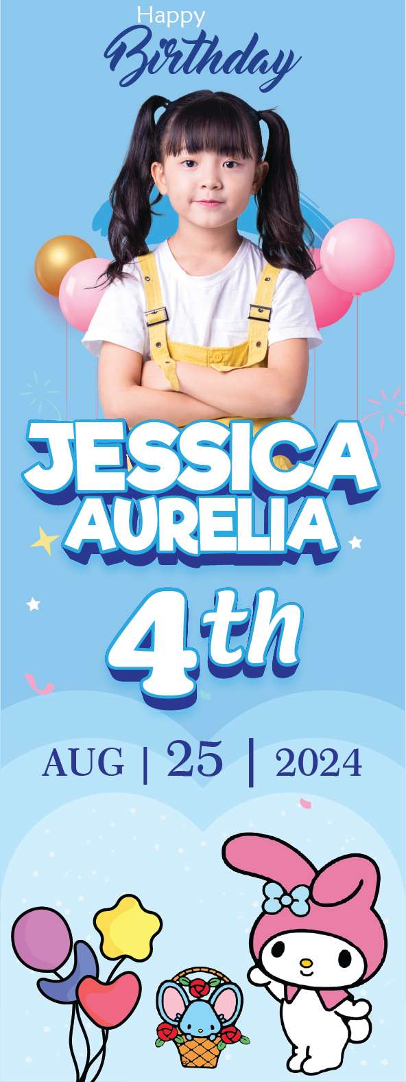 Standing Banner Ulang Tahun My Melody - Image 1
