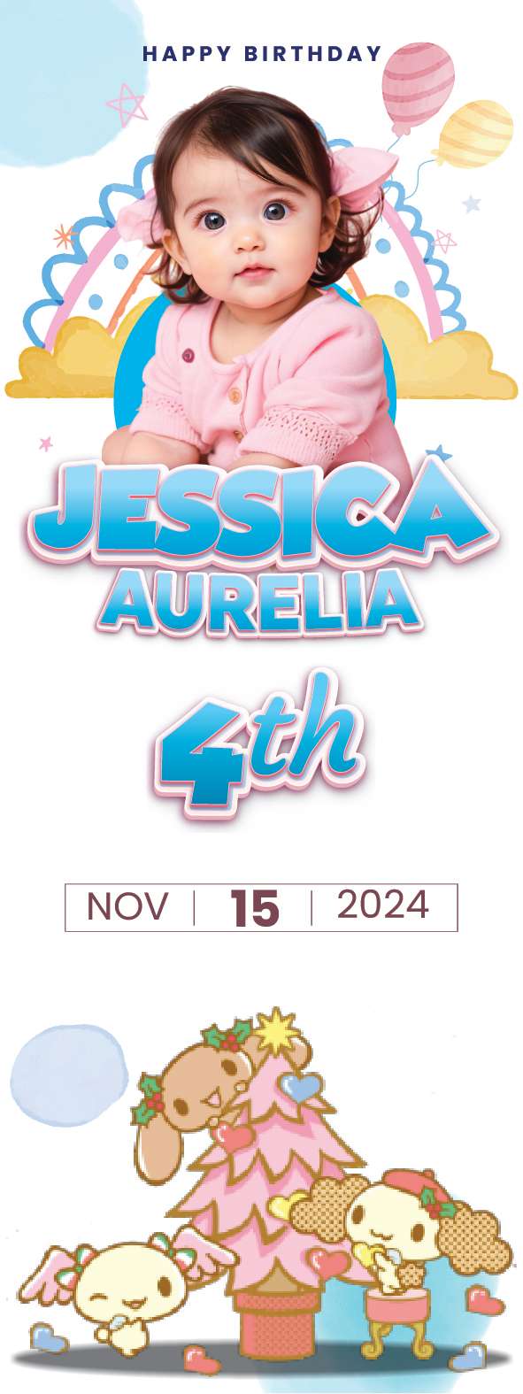 Standing Banner Ulang Tahun Cinnamoroll - Image 1