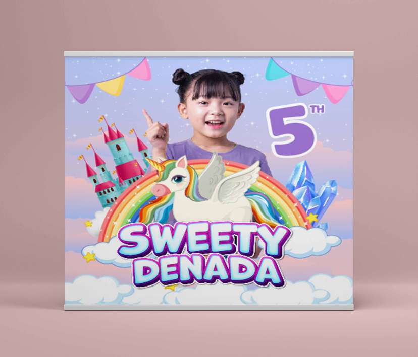 Baliho Hari Ulang Tahun Anak Unicorn - Image 2