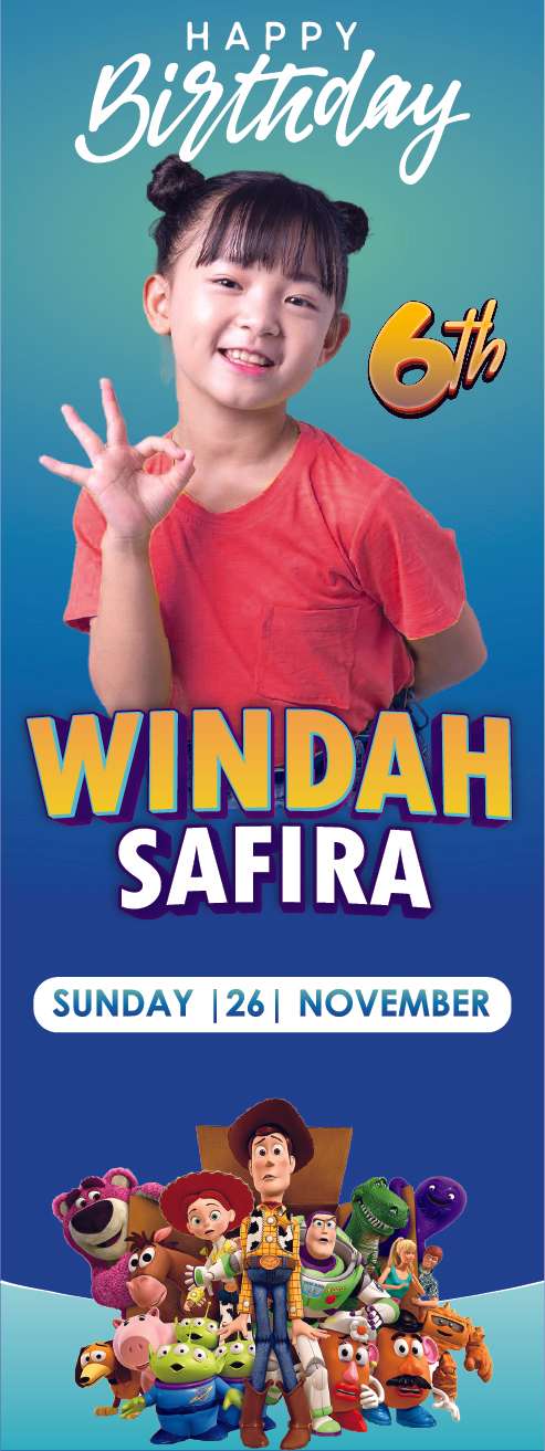 Standing Banner Ulang Tahun Toy Story - Image 1