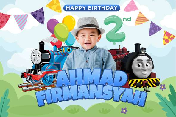 Baliho Hari Ulang Tahun Anak Thomas - Image 1