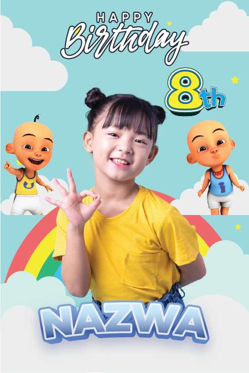 Baliho Ulang Tahun Upin Ipin - Image 1