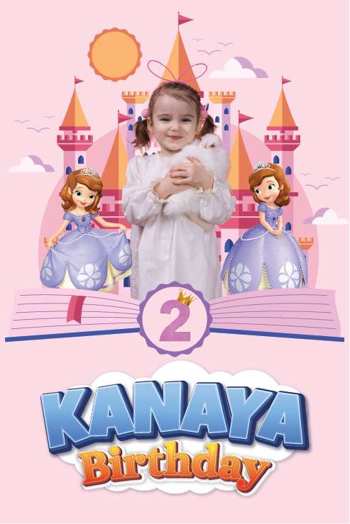 Baliho Ulang Tahun Princess Sofia - Image 1