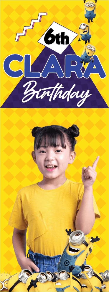 Standing Banner Ulang Tahun Minions - Image 1