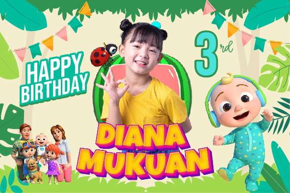 Baliho Hari Ulang Tahun Anak Cocomelon - Image 1