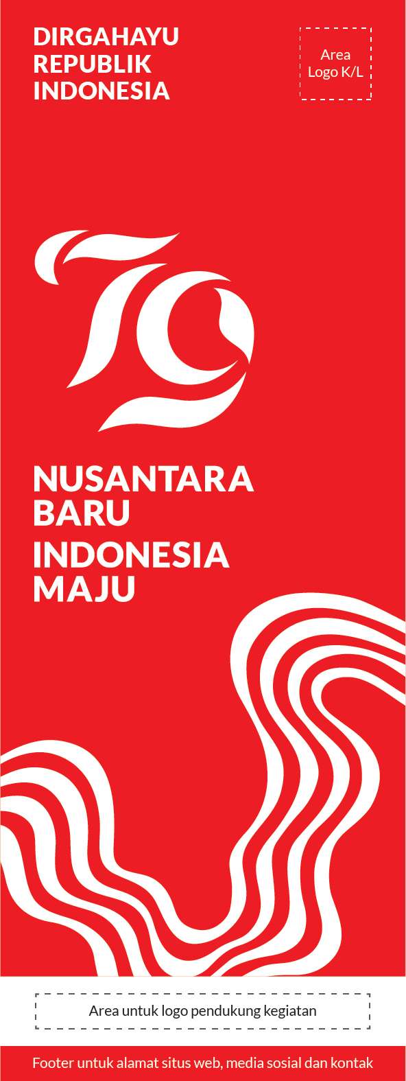 Standing Banner Dirgahayu Republik Indonesia ke-79 Desain Standar - Image 1