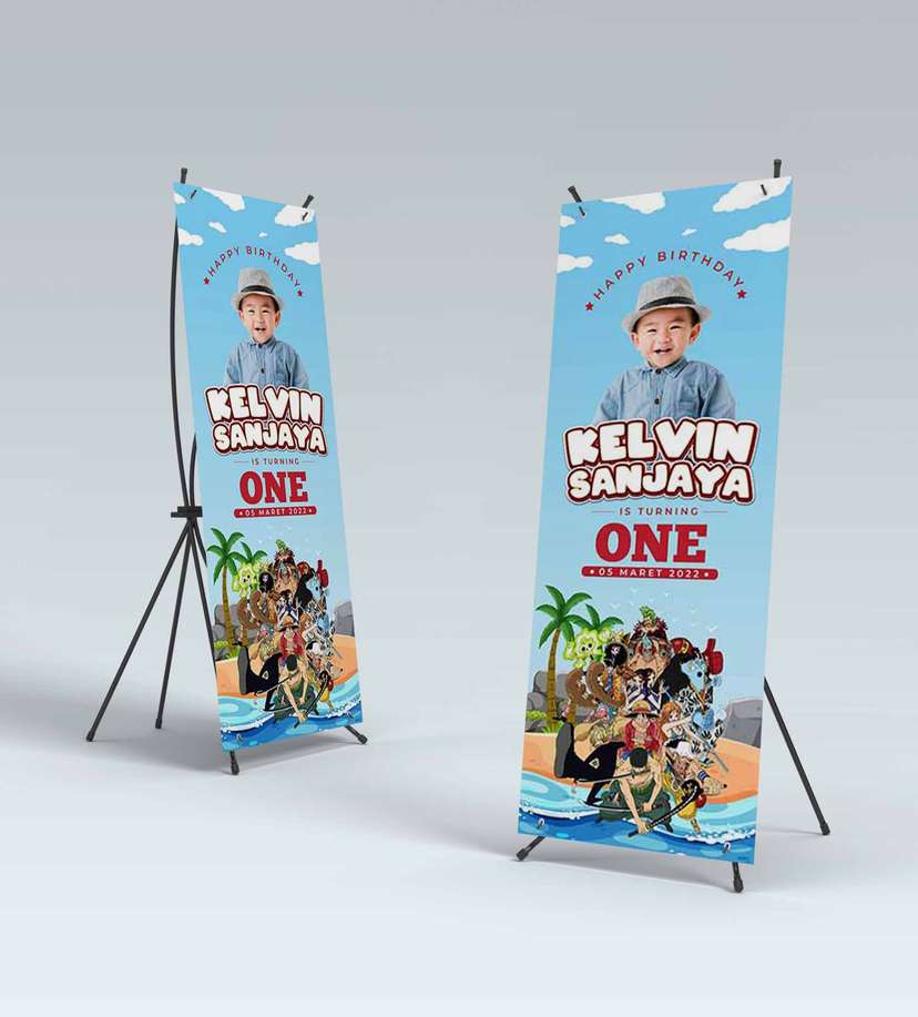 Standing Banner Hari Ulang Tahun Anak One Piece - Image 2