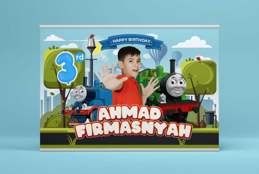 Baliho Hari Ulang Tahun Anak Thomas - Image 2