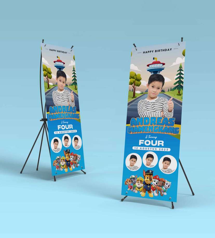 Standing Banner Hari Ulang Tahun Anak Paw Patrol - Image 2