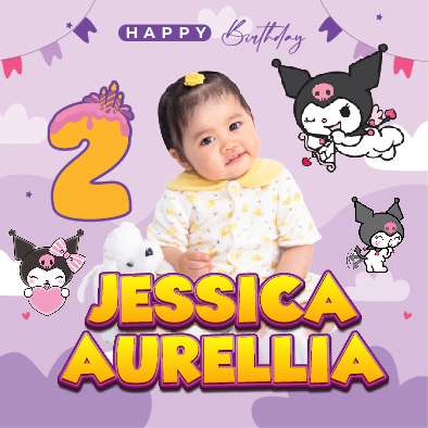 Baliho Hari Ulang Tahun Anak Kuromi - Image 1