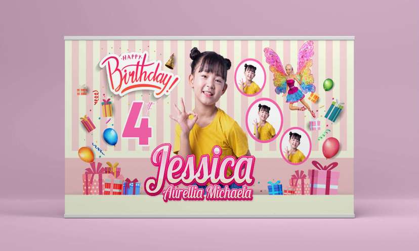Baliho Hari Ulang Tahun Anak Barbie - Image 2