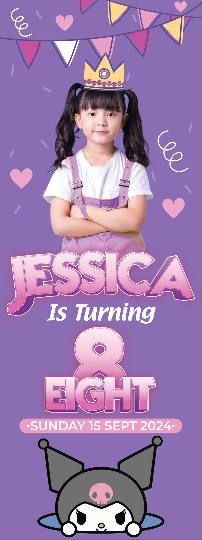 Standing Banner Ulang Tahun Kuromi - Image 1