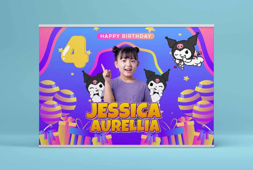Baliho Hari Ulang Tahun Anak Kuromi - Image 2
