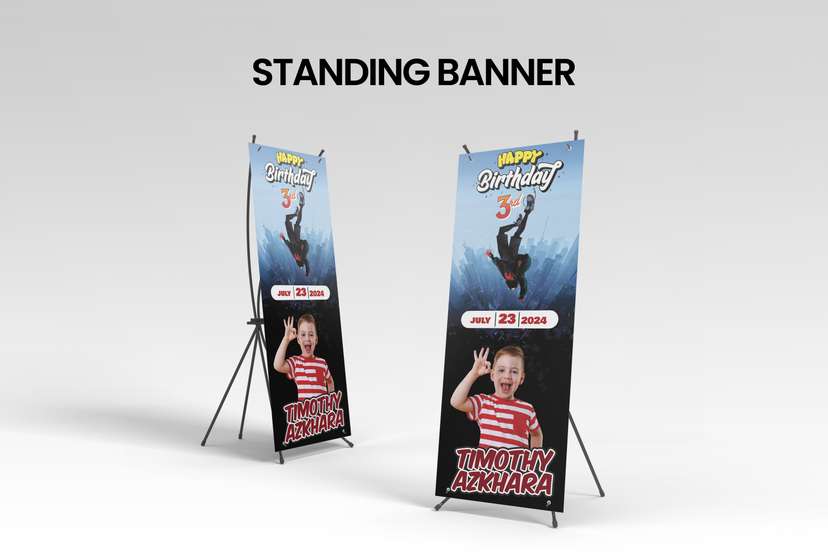 Standing Banner Ulang Tahun Spiderman - Image 2