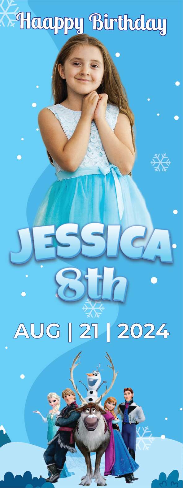 Standing Banner Ulang Tahun Frozen - Image 1