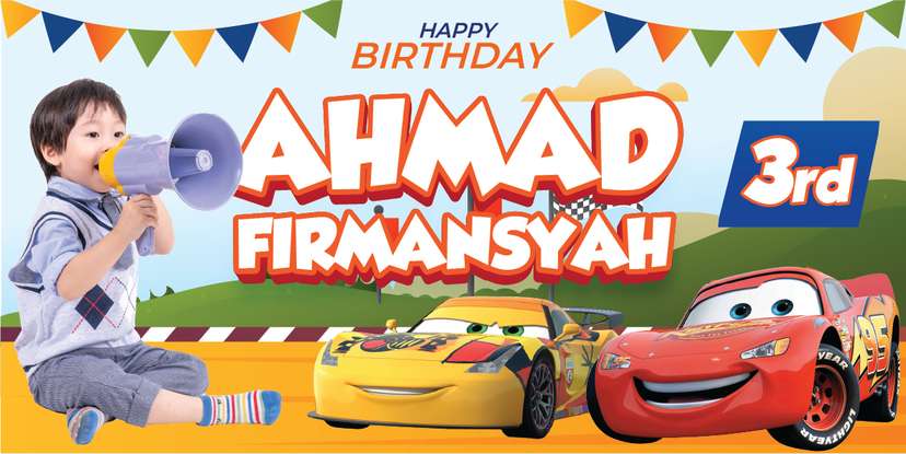 Baliho Ulang Tahun Cars - Image 1