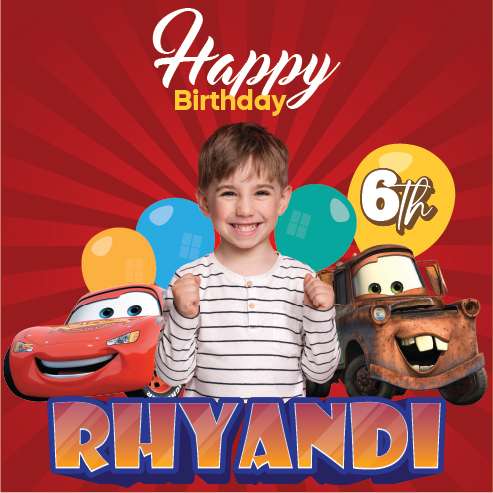 Baliho Ulang Tahun Cars - Image 1