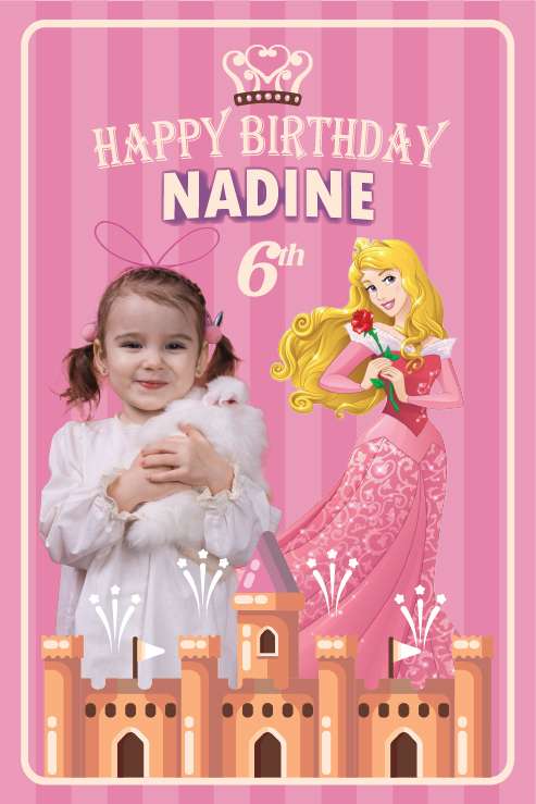 Baliho Ulang Tahun Princess - Image 1