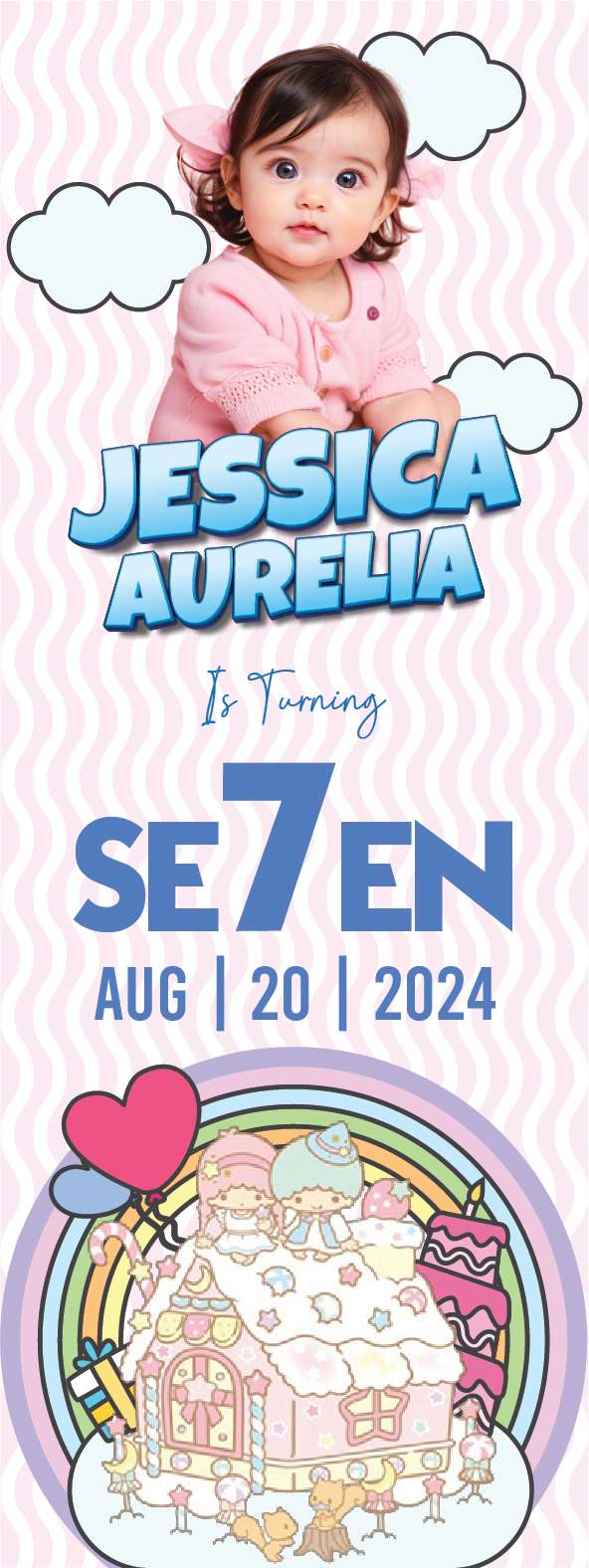 Standing Banner Ulang Tahun Little Twin Stars - Image 1