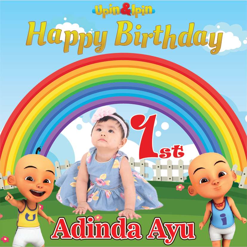 Baliho Ulang Tahun Upin Ipin - Image 1