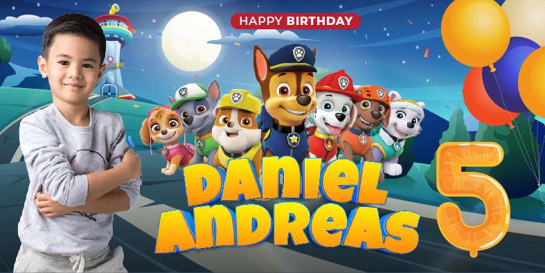 Baliho Hari Ulang Tahun Anak Paw Patrol - Image 1