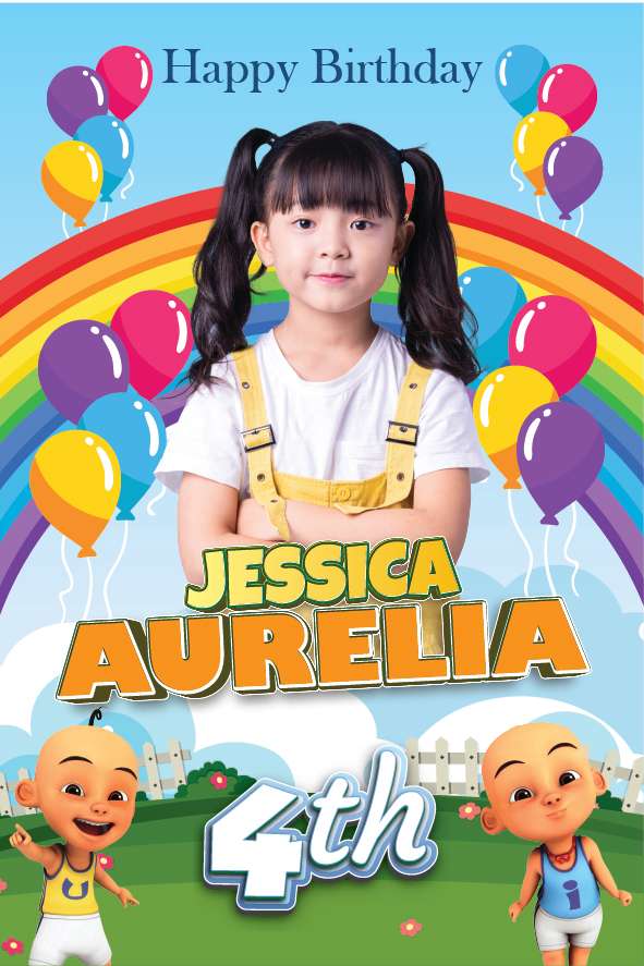 Baliho Ulang Tahun Upin Ipin - Image 1