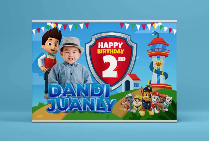 Baliho Hari Ulang Tahun Anak Paw Patrol - Image 2