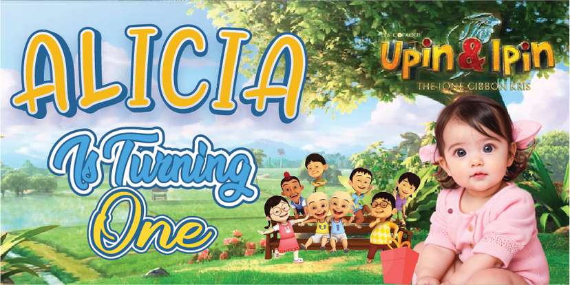Baliho Ulang Tahun Upin Ipin - Image 1
