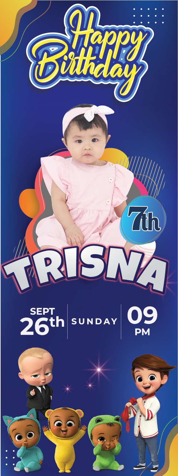 Standing Banner Ulang Tahun Baby Boss - Image 1