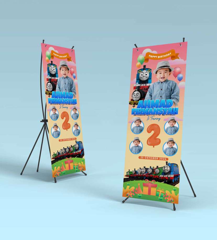 Standing Banner Hari Ulang Tahun Anak Thomas - Image 2