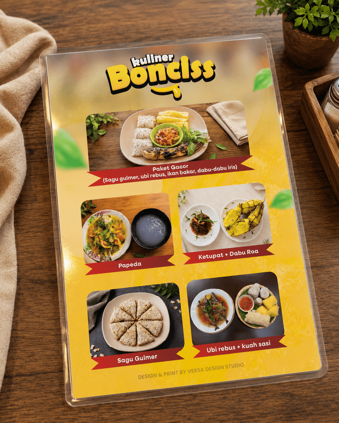 Menu Promosi Kuliner Warna Kuning Portrait