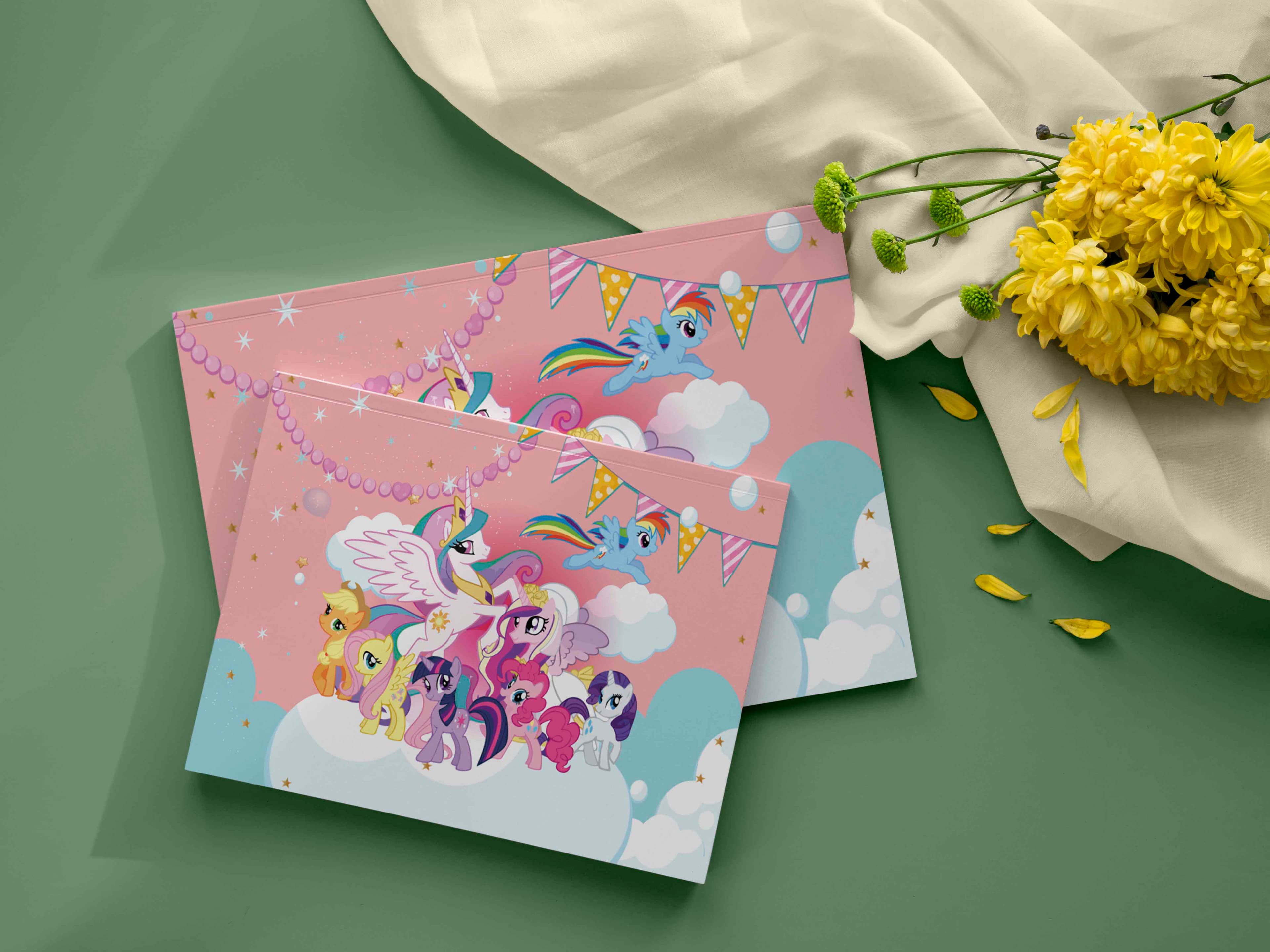 Buku Tamu Ulang Tahun My Little Pony Custom Foto Anak Guest Book Birthday Pink Pastel