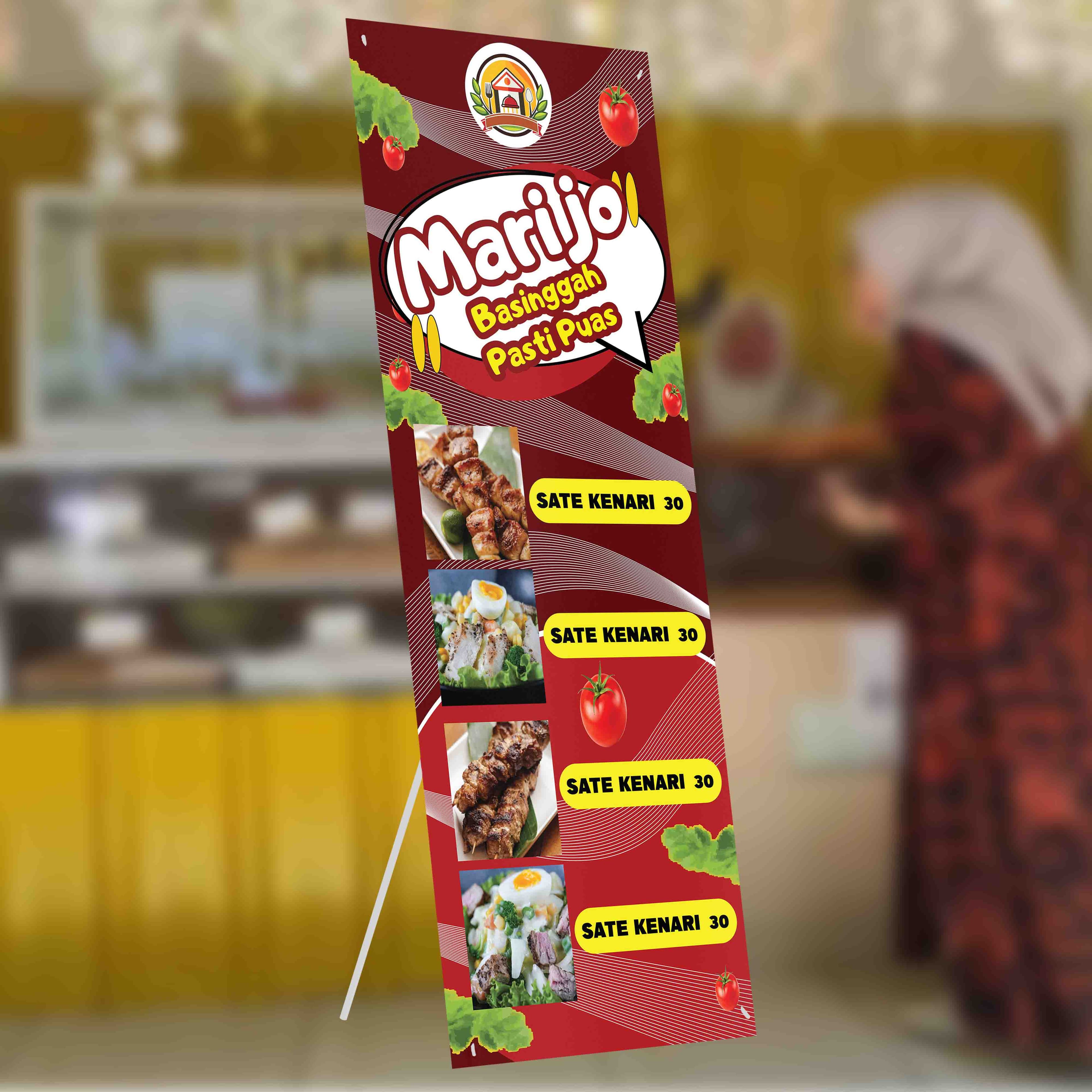 X Banner Merah Hangat Bikin Lapar UMKM Lokal