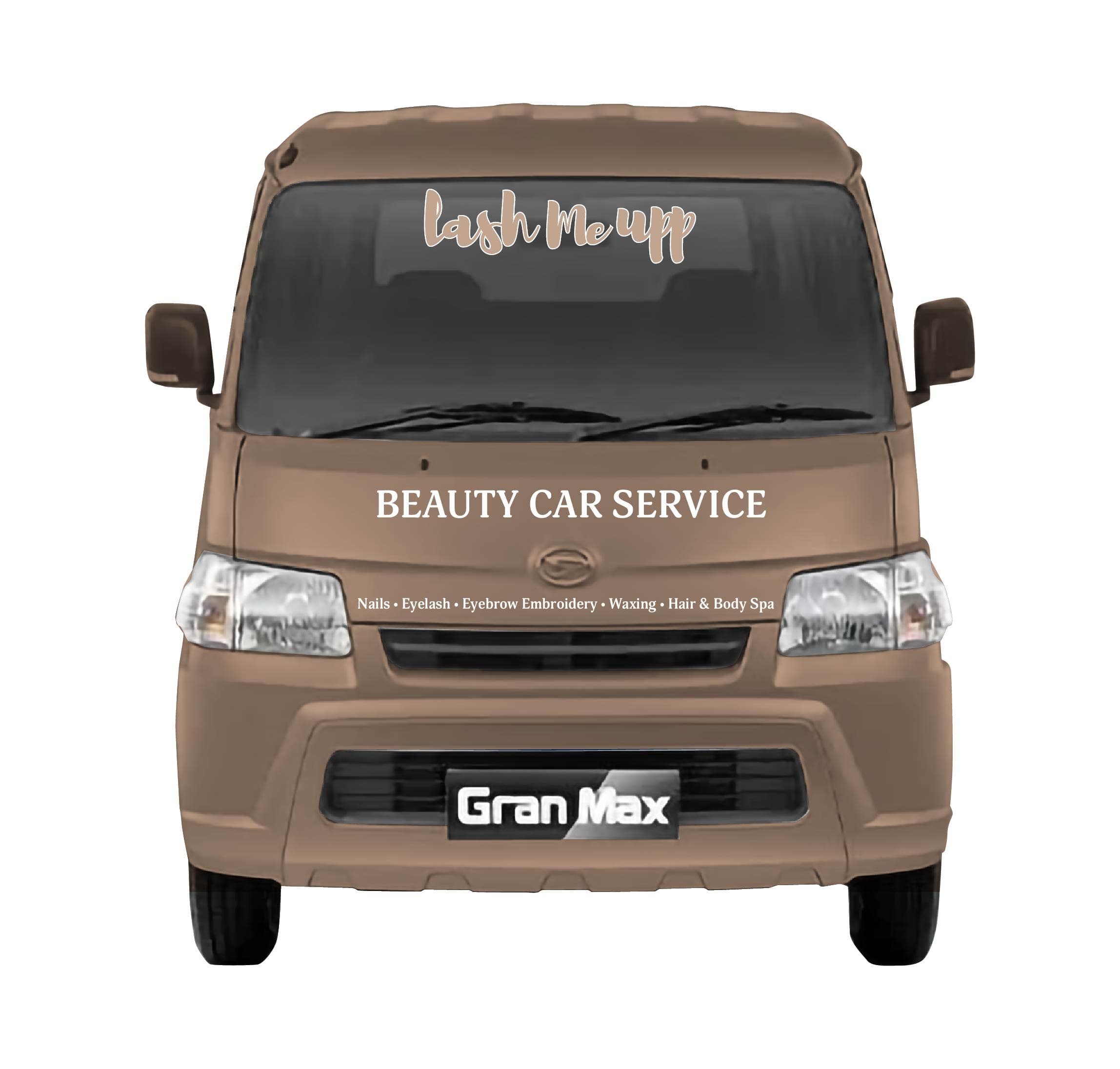 Custom Decal Mobil GrandMax BlindVan LME Cokelat