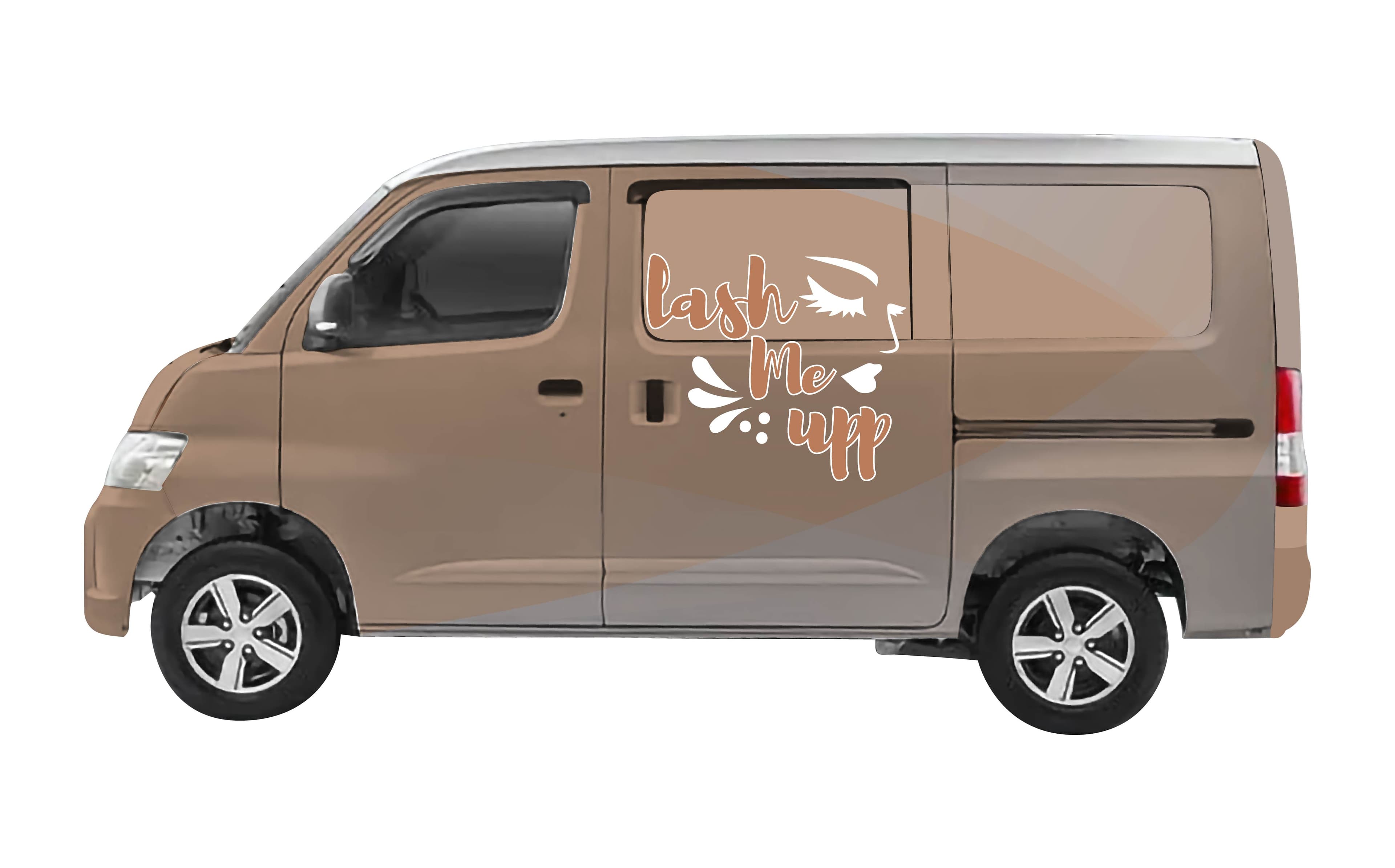 Custom Decal Mobil GrandMax BlindVan LME Cokelat