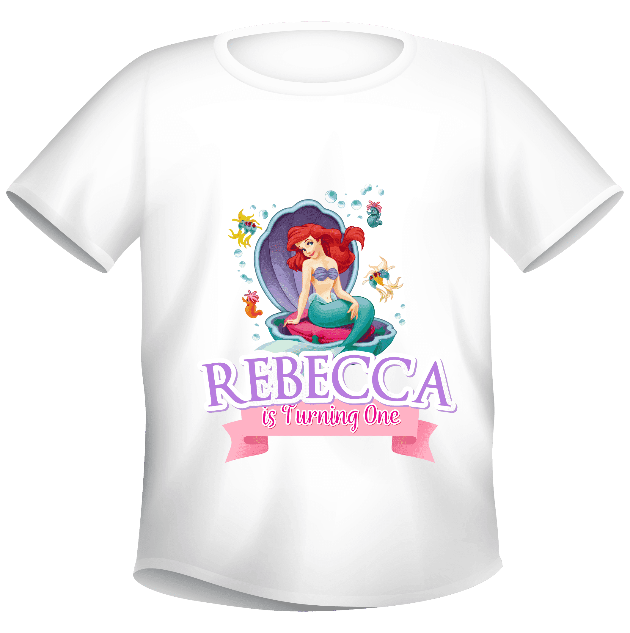 Kaos Ulang Tahun Tema Mermaid Blue