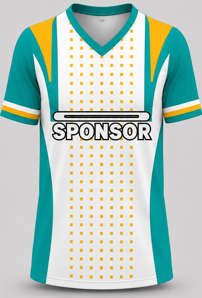 Jersey Olahraga Sponsor Tosca Putih