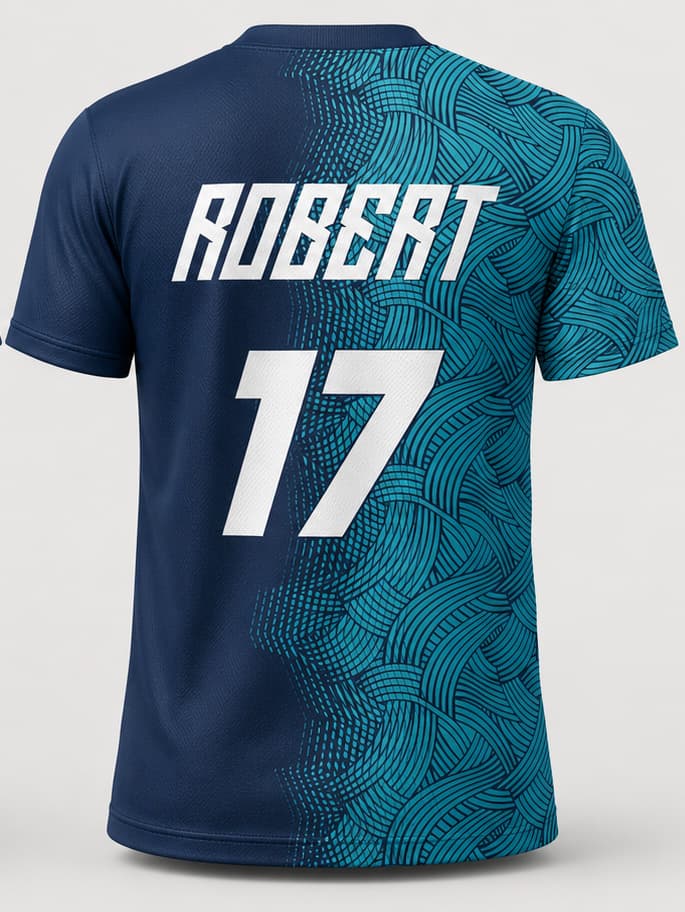 Jersey Olahraga Navy Tosca Custom Nama