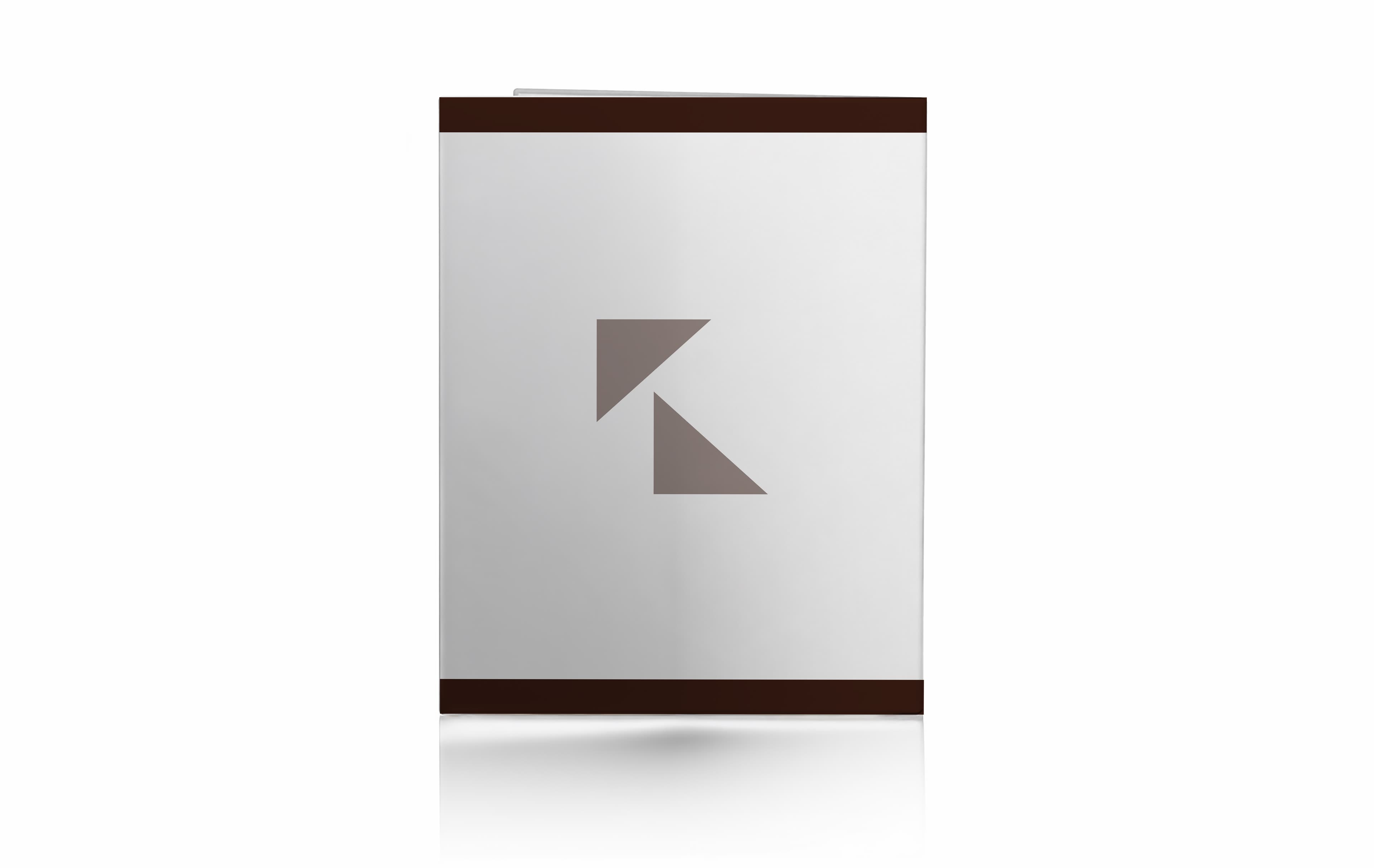 Menu Restorant Hard Cover Lipat 2 Sisi Simple Dengan Warna Dominan Putih Coklat