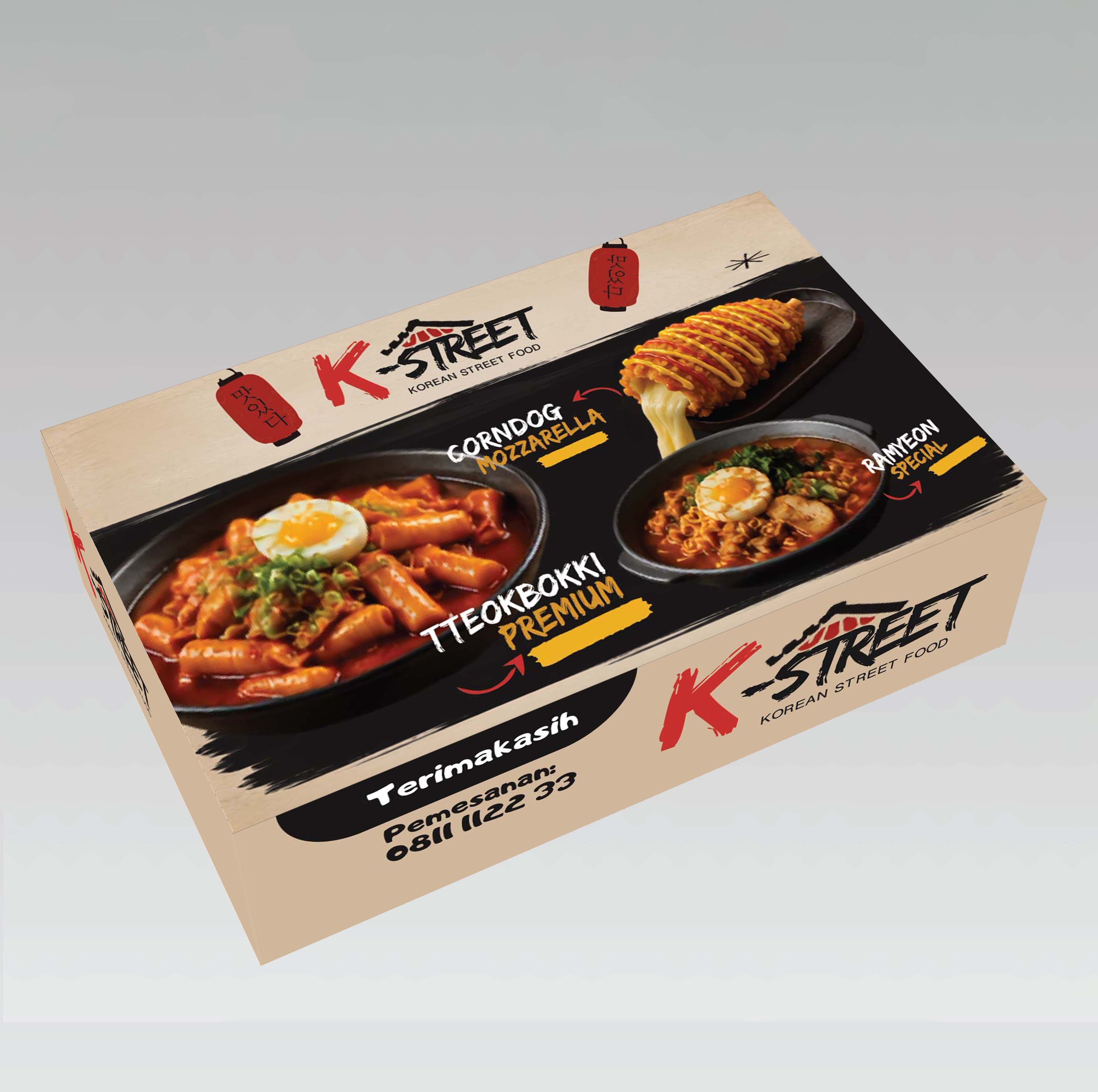 Box Kuliner Korean Street Food Hitam Cream