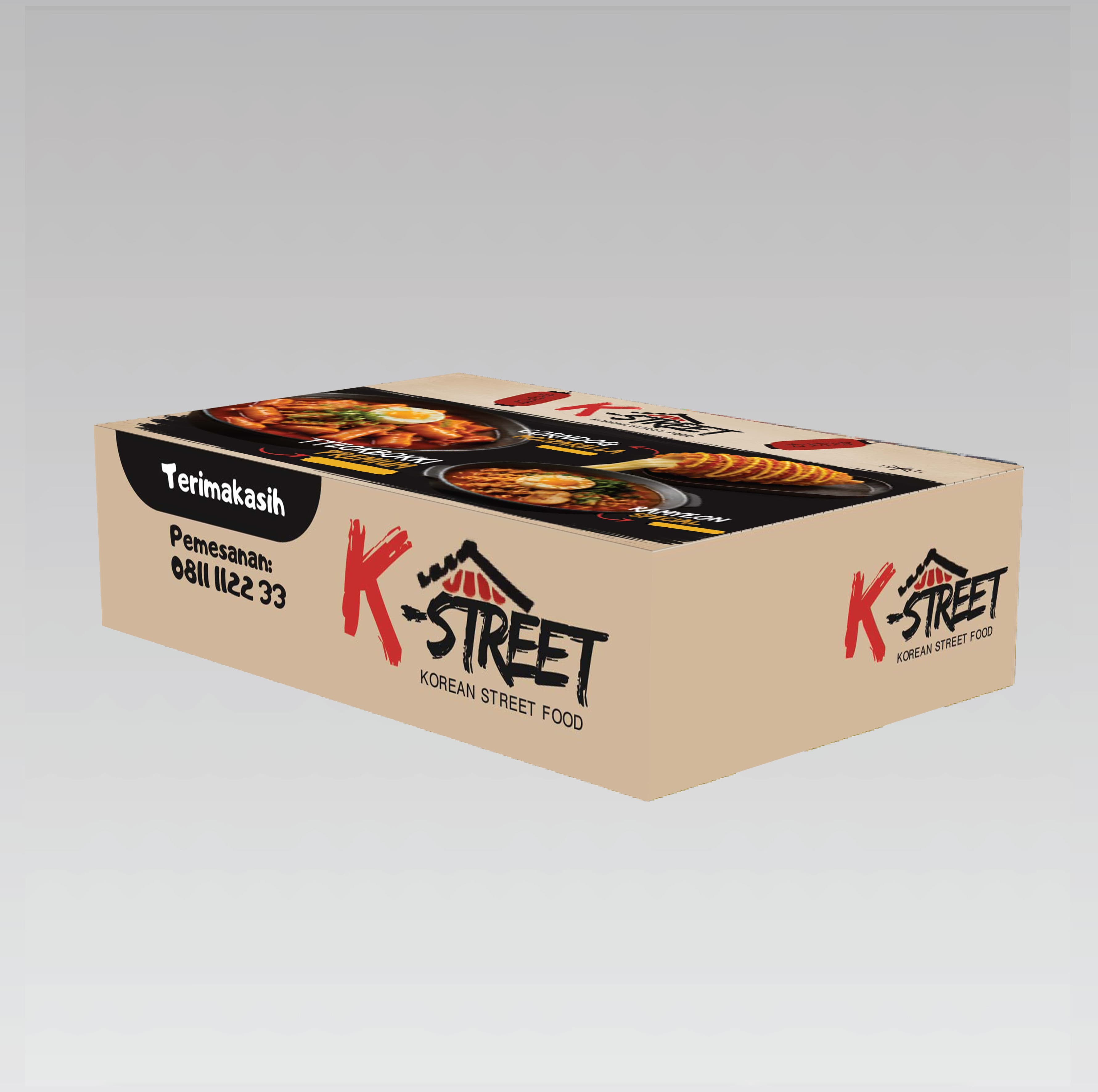 Box Kuliner Korean Street Food Hitam Cream