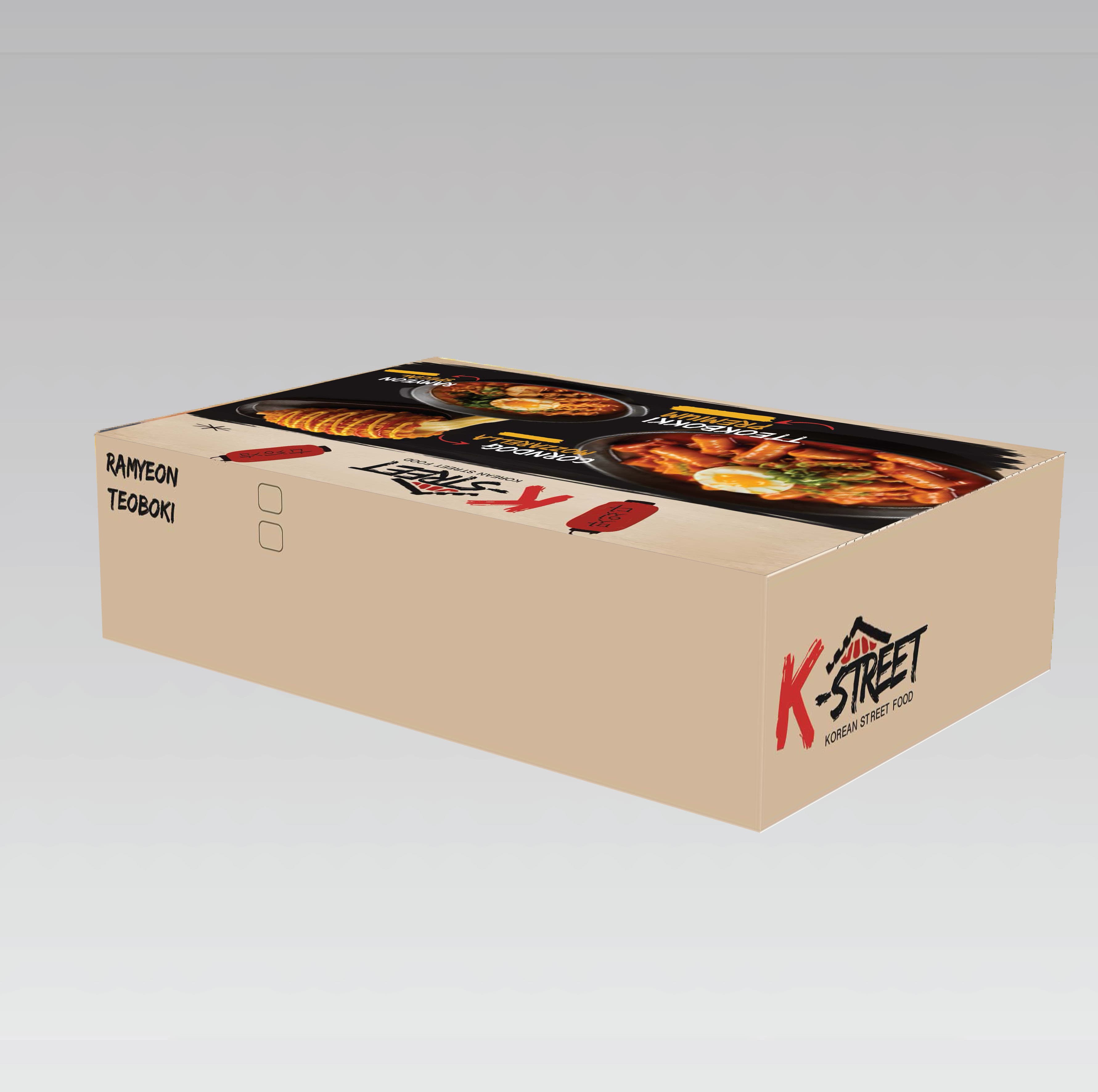 Box Kuliner Korean Street Food Hitam Cream