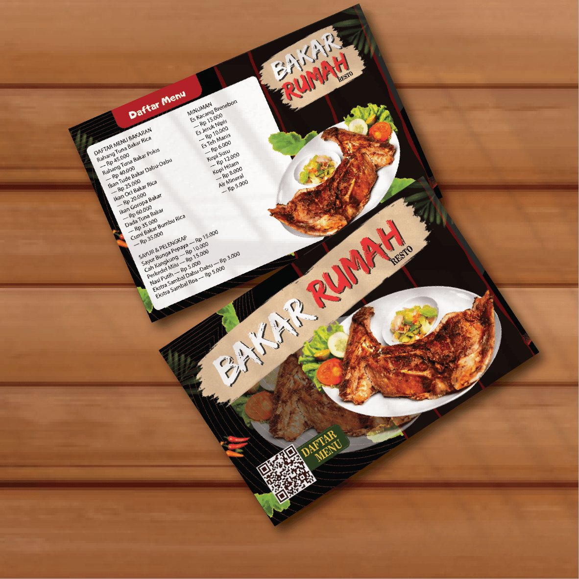 Menu A3 Desain i Ikan Bakar Rica & Rahang Tuna Hitam Merah