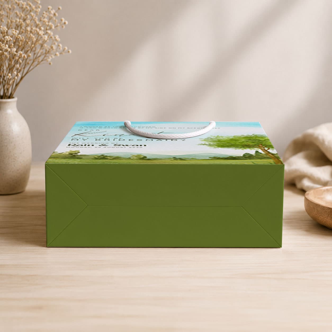 Paperbag Bridesmaid – Green Valley