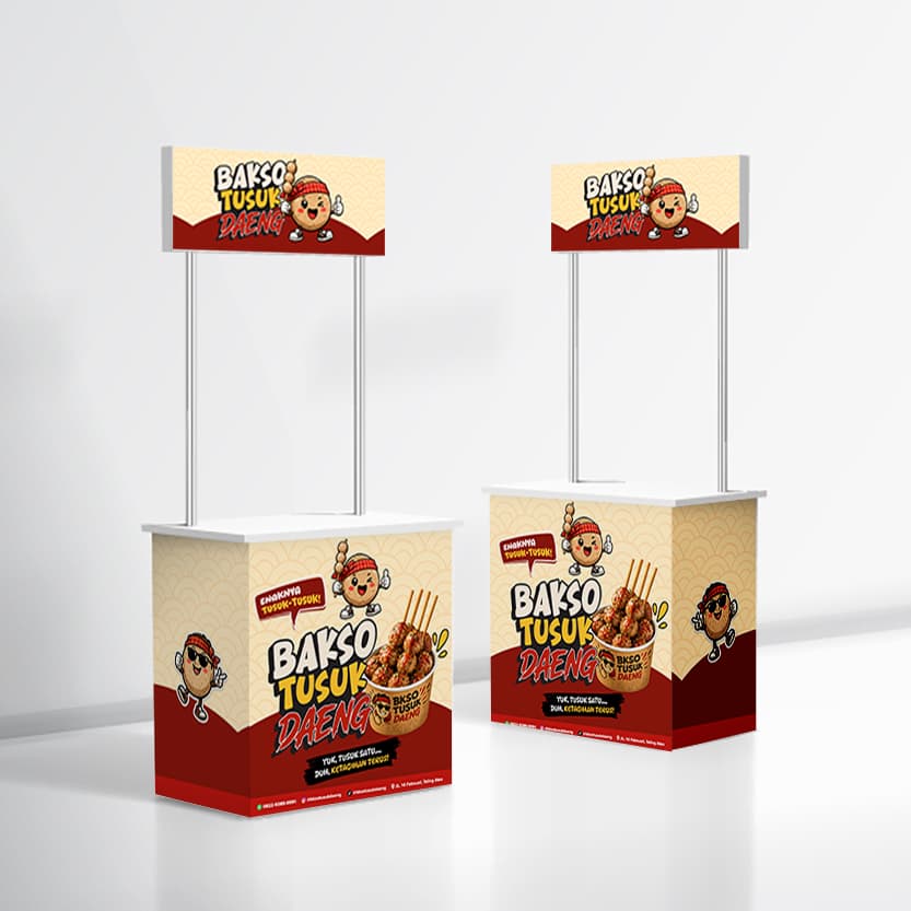 Event Desk Portable Custom Branding – Meja Booth Promosi dan Bazar