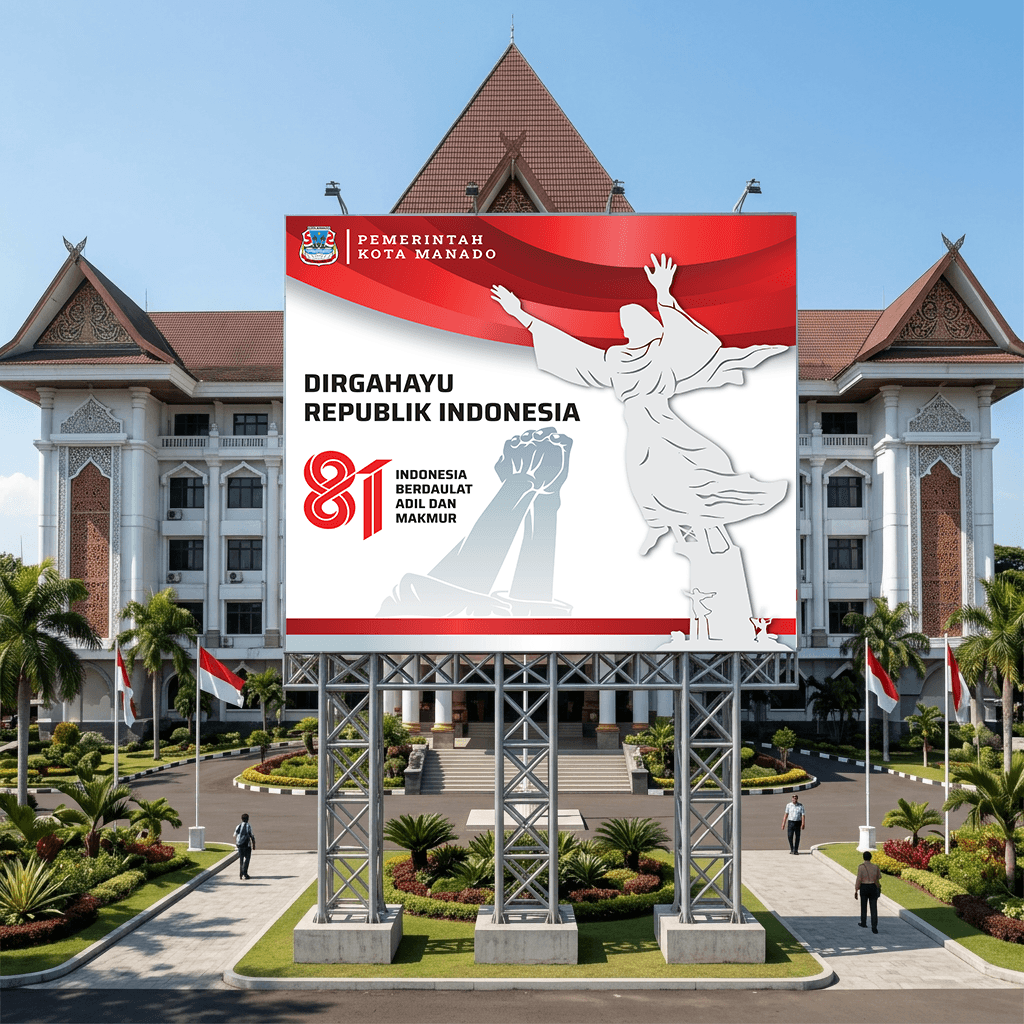 Baliho Hari Kemerdekaan Indonesia Spesial Pemkot Manado Icon