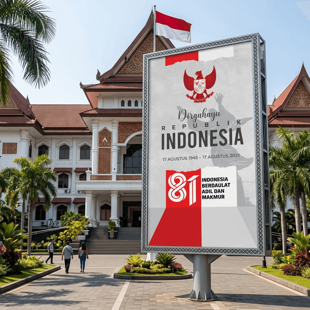 Baliho Hari Kemerdekaan Indonesia Spesial Pemkot Manado Garuda