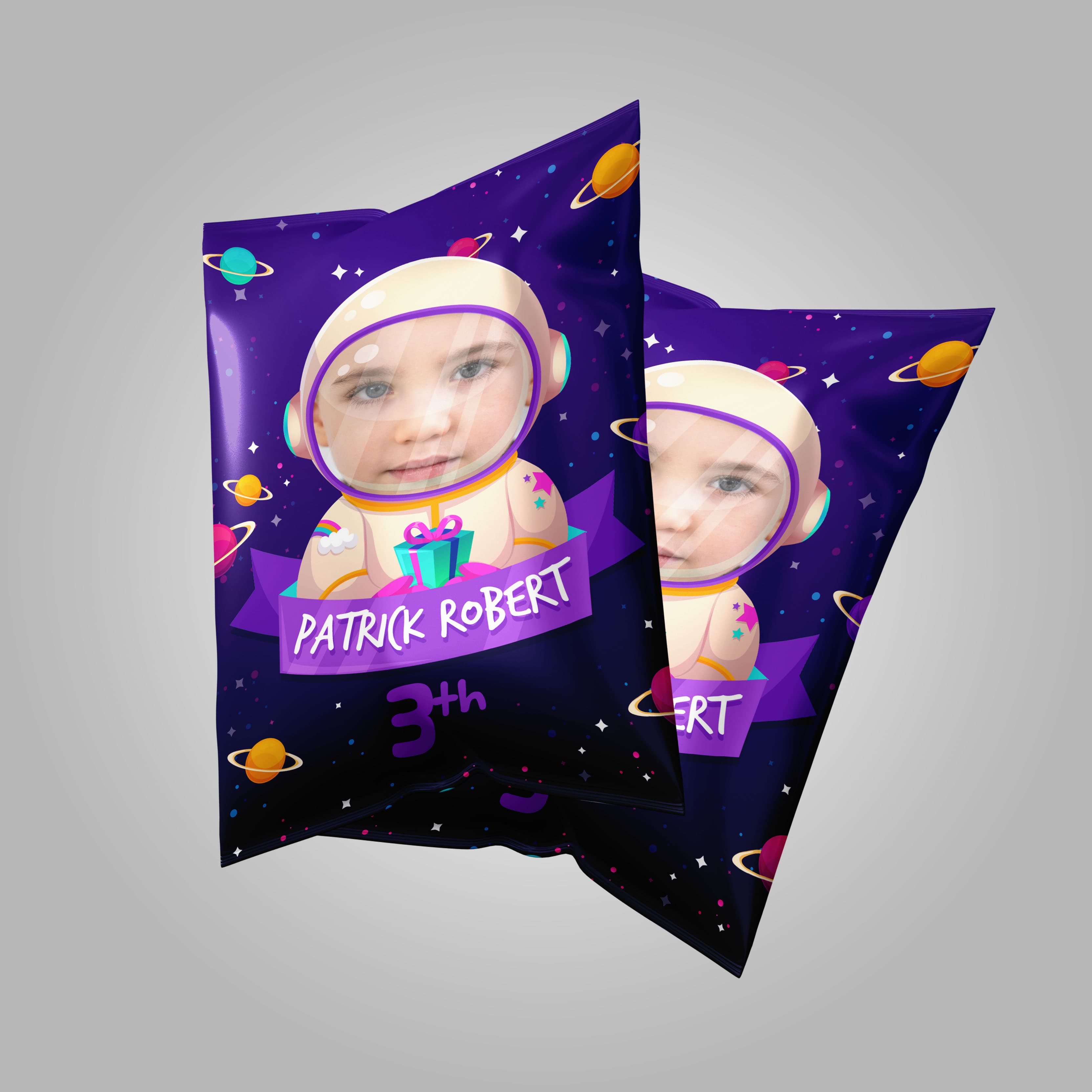 Kemasan Sak Snack Custom Ulang Tahun Tema Astronaut