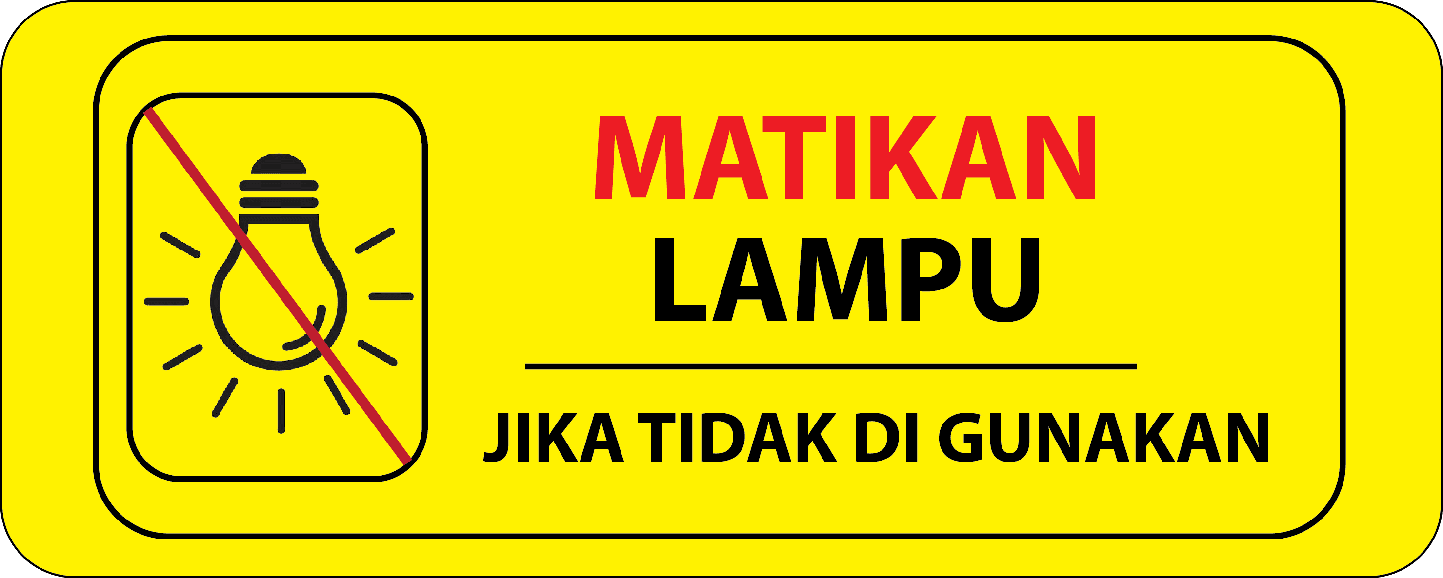 Stiker Himbauan Menghemat Listrik - Back